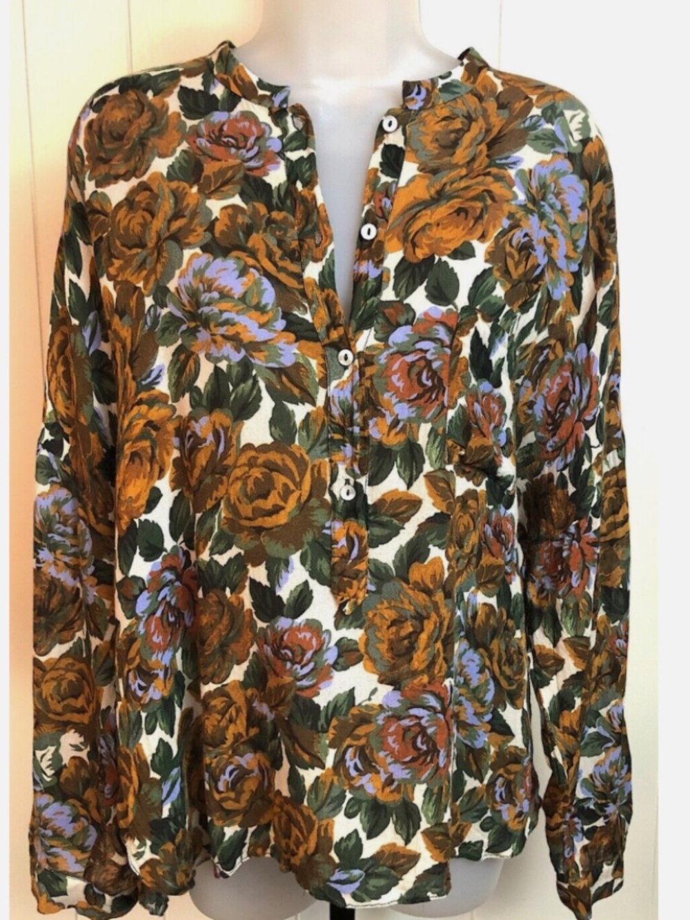 Zara Women’s Floral Dolman Sleeve Blouse Size Small